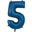 34IN NUMBER 5 NAVY BLUE JUMBO FOIL BALLOON