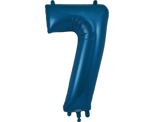 34IN NUMBER 7 NAVY BLUE JUMBO FOIL BALLOON