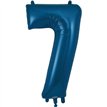 34IN NUMBER 7 NAVY BLUE JUMBO FOIL BALLOON
