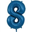 34IN NUMBER 8 NAVY BLUE JUMBO FOIL BALLOON