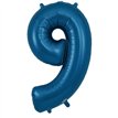 34IN NUMBER 9 NAVY BLUE JUMBO FOIL BALLOON