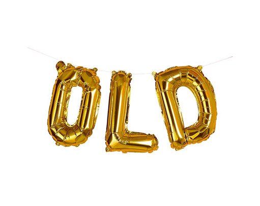 16in GOLD 'OLD' BALLOON GARLAND