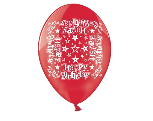 10PK 9in HAPPY BIRTHDAY PRINTED BALLOONS