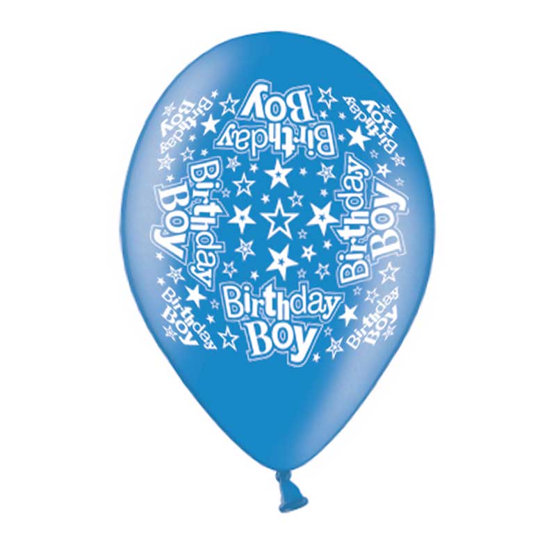 10PK 9in BIRTHDAY BOY PRINTED BALLOONS