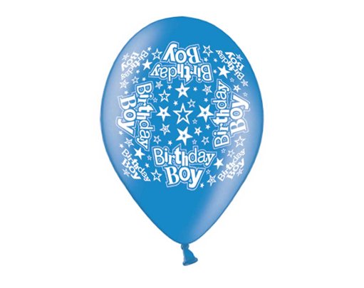 10PK 9in BIRTHDAY BOY PRINTED BALLOONS