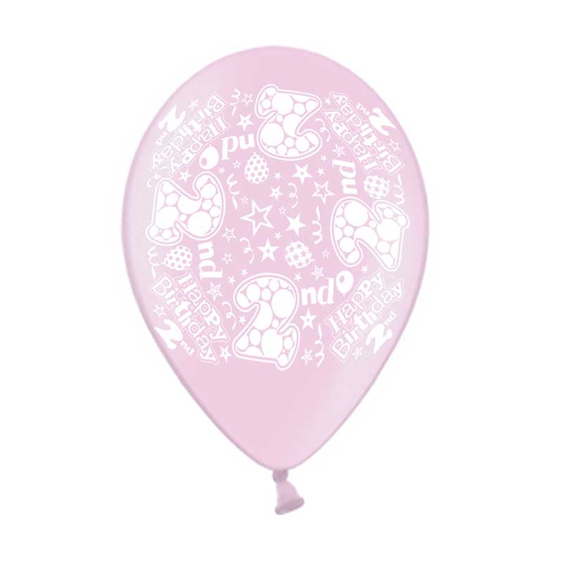 10PK 9in AGE 2 PRINTED BALLOONS