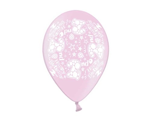 10PK 9in AGE 2 PRINTED BALLOONS