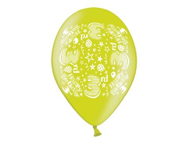 10PK 9in AGE 3 PRINTED BALLOONS