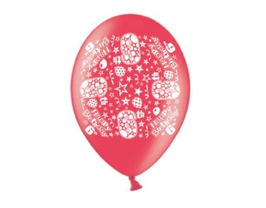 10PK 9in AGE 6 PRINTED BALLOONS