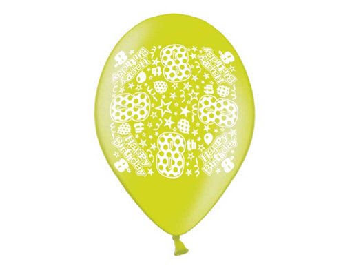 10PK 9in AGE 8 PRINTED BALLOONS