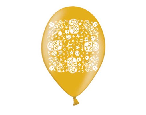 10PK 9in AGE 9 PRINTED BALLOONS