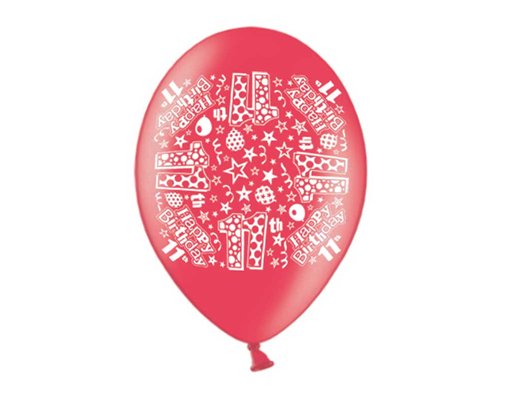 10PK 9in AGE 11 PRINTED BALLOONS