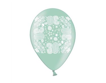 10PK 9in AGE 30 PRINTED BALLOONS