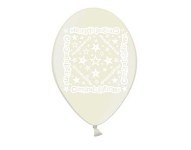 10PK 9in CONGRATULATIONS PRINTED BALLOONS