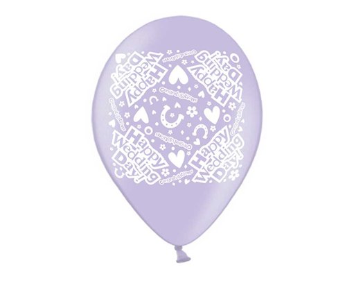 10PK 9in WEDDING PRINTED BALLOONS