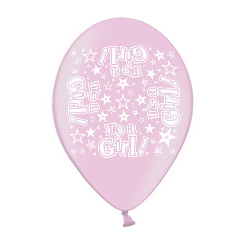 10PK 9in IT'S A GIRL PRINTED BALLOONS