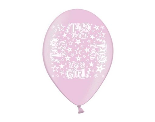 10PK 9in IT'S A GIRL PRINTED BALLOONS