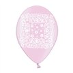 10PK 9in CHRISTENING GIRL PRINTED BALLOONS