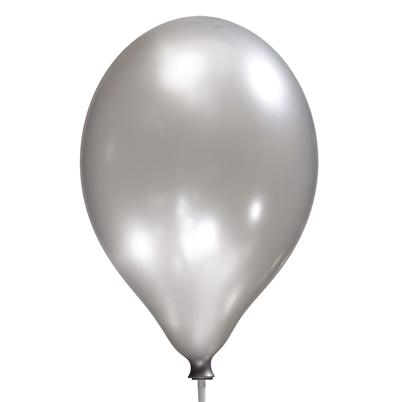 8PK 11in SATIN SILVER LUXURY SATIN BALLOONS