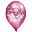 6PK 11in HEN PARTY LUXURY PRINTED SATIN BALLOONS