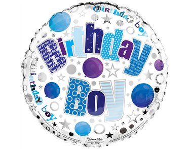 18in BIRTHDAY BOY FOIL BALLOON