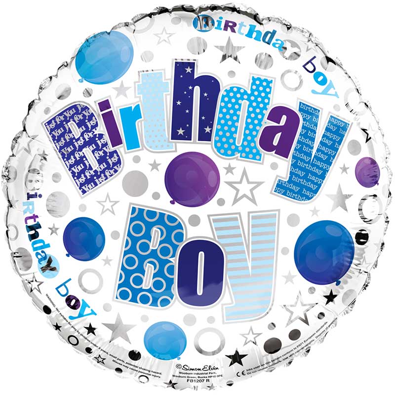 18in BIRTHDAY BOY FOIL BALLOON