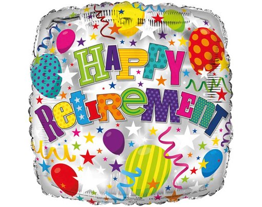 18in HAPPY RETIREMENT FOIL BALLOON