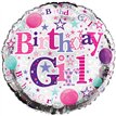 18in BIRTHDAY GIRL FOIL BALLOON