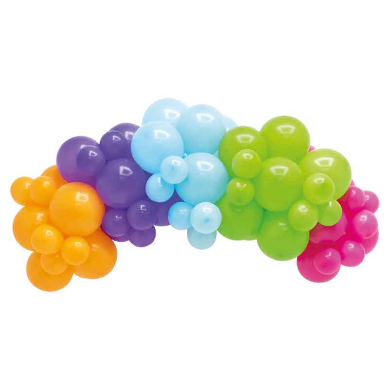 65PC COLOUR FUN BALLOON CLUSTER SET