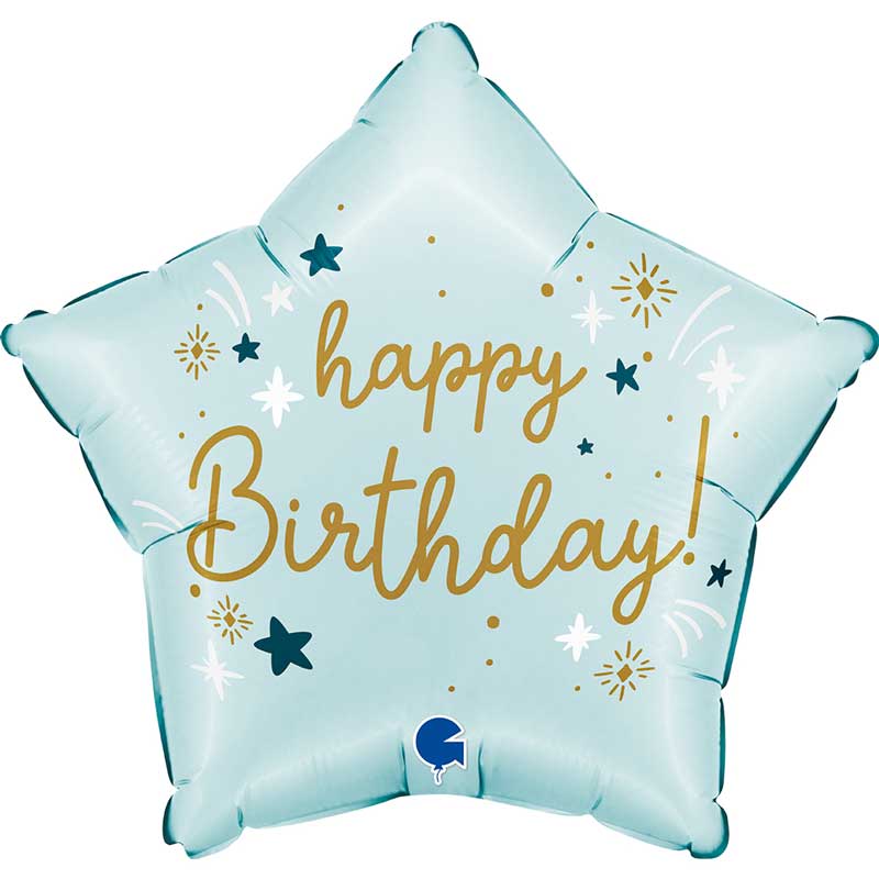 18in BLUE BIRTHDAY FOIL BALLOON