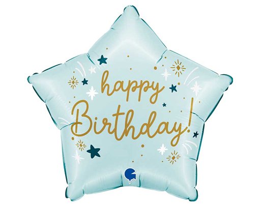 18in BLUE BIRTHDAY FOIL BALLOON