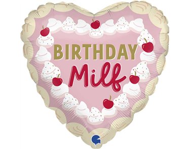 18in BIRTHDAY MILF FOIL BALLOON