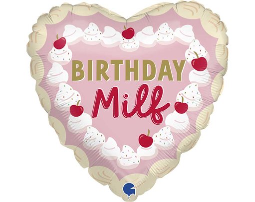 18in BIRTHDAY MILF FOIL BALLOON