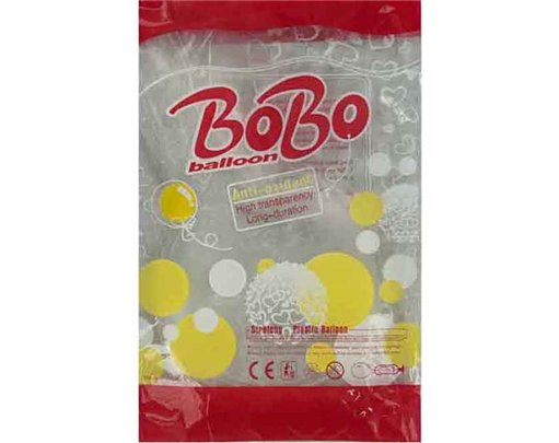 11in ROUND CLEAR BOBO BALLON 50S