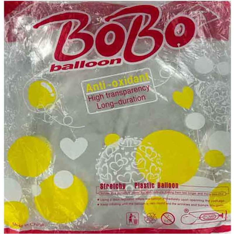 36in ROUND CLEAR BOBO BALLON 50S