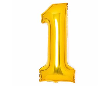 36in GOLD 1 AMSCAN FOIL BALLOON