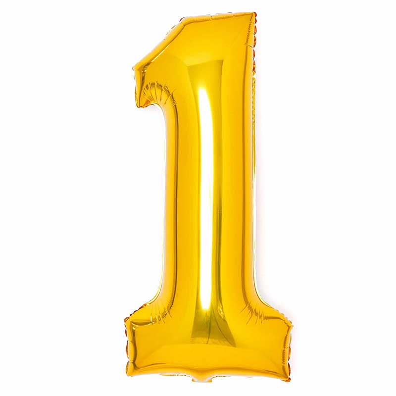 36in GOLD 1 AMSCAN FOIL BALLOON