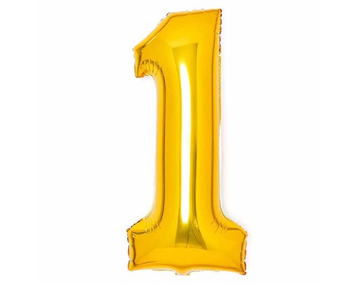 36in GOLD 1 AMSCAN FOIL BALLOON
