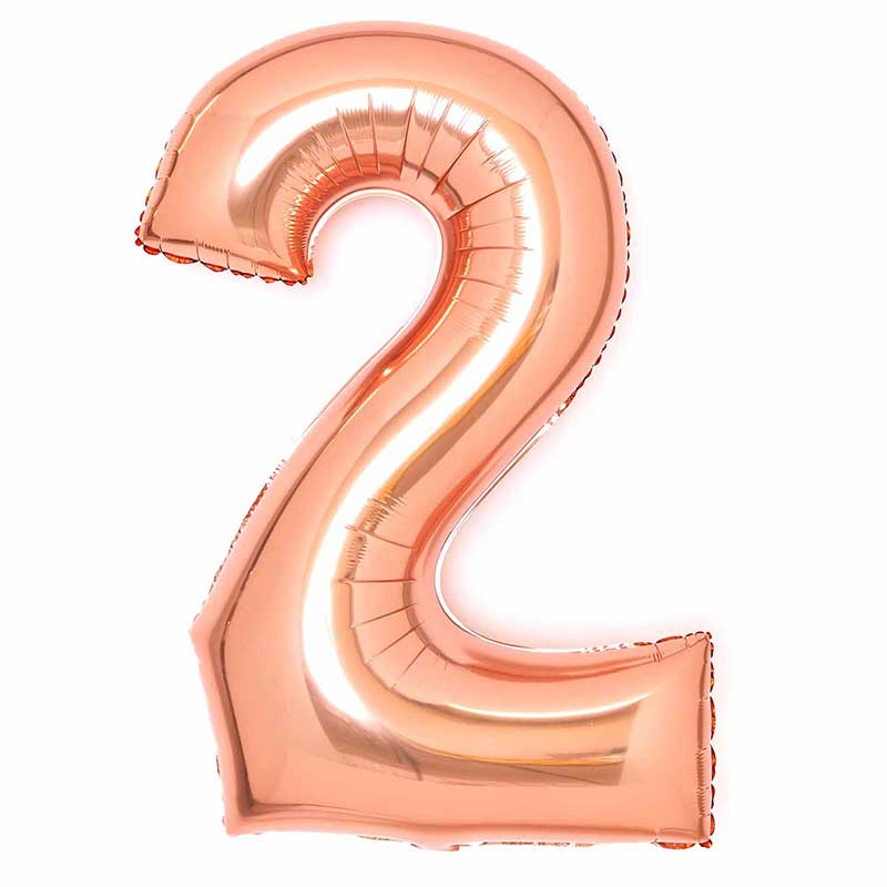 36in ROSE GOLD 2 AMSCAN FOIL BALLOON