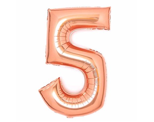 36in ROSE GOLD 5 AMSCAN FOIL BALLOON