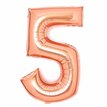 36in ROSE GOLD 5 AMSCAN FOIL BALLOON