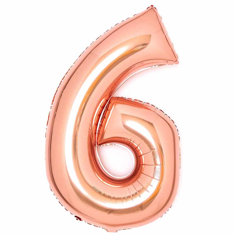 36in ROSE GOLD 6 AMSCAN FOIL BALLOON