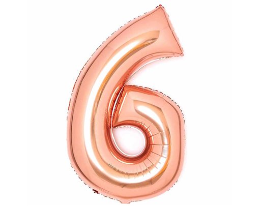 36in ROSE GOLD 6 AMSCAN FOIL BALLOON