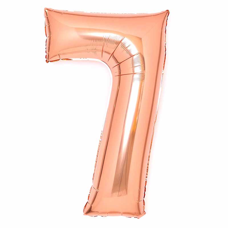 36in ROSE GOLD 7 AMSCAN FOIL BALLOON