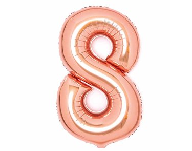 36in ROSE GOLD 8 AMSCAN FOIL BALLOON