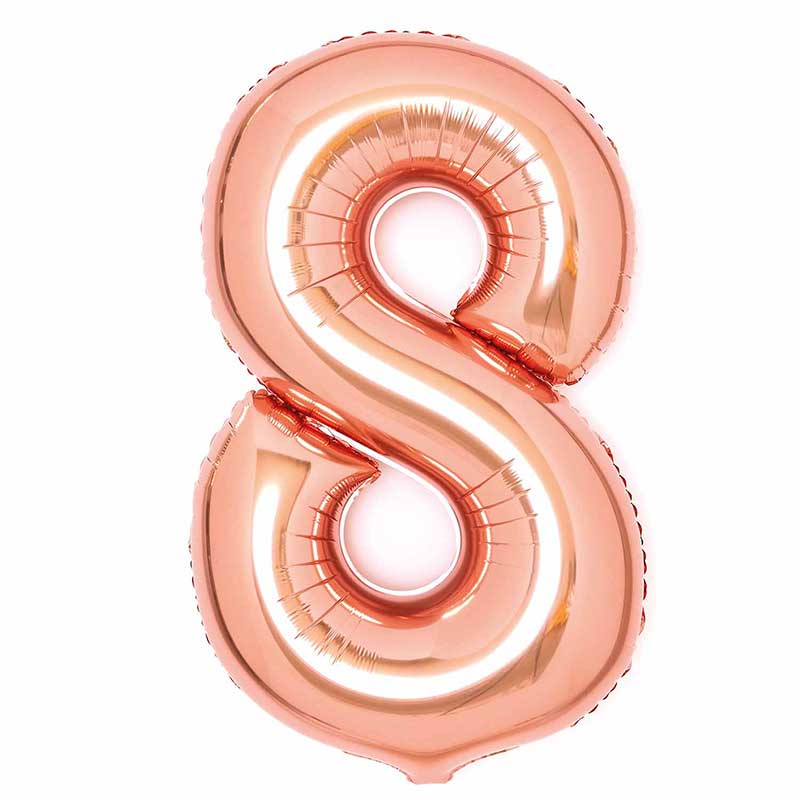 36in ROSE GOLD 8 AMSCAN FOIL BALLOON