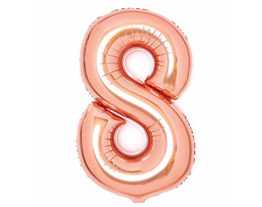 36in ROSE GOLD 8 AMSCAN FOIL BALLOON