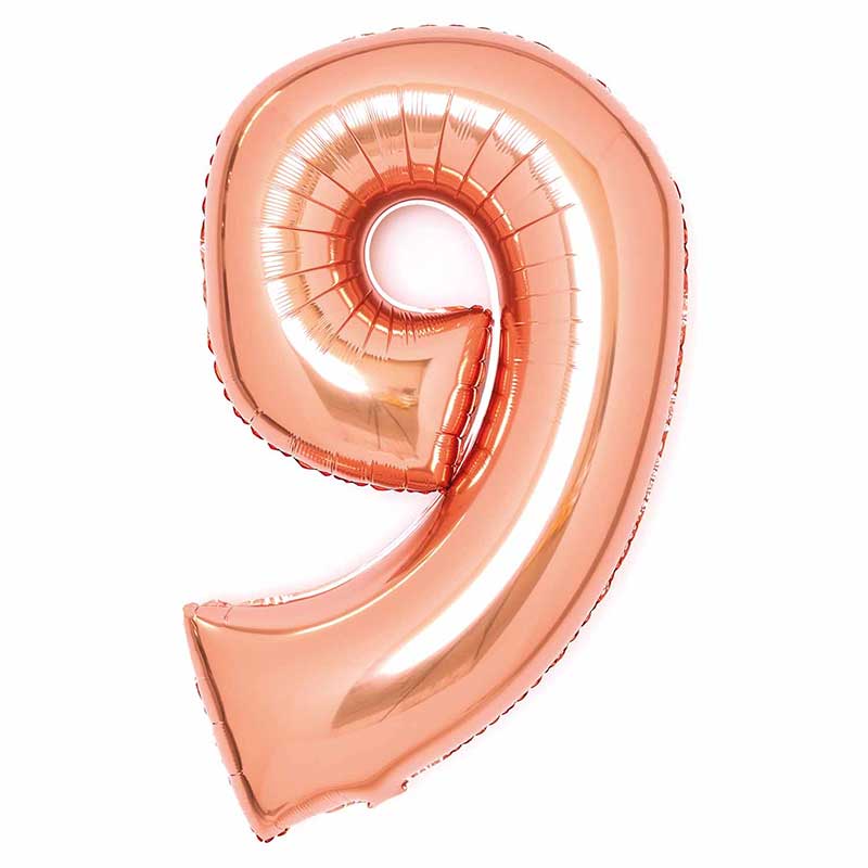 36in ROSE GOLD 9 AMSCAN FOIL BALLOON