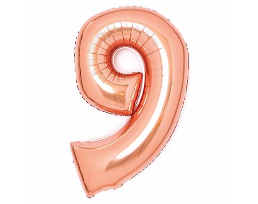 36in ROSE GOLD 9 AMSCAN FOIL BALLOON