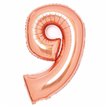 36in ROSE GOLD 9 AMSCAN FOIL BALLOON
